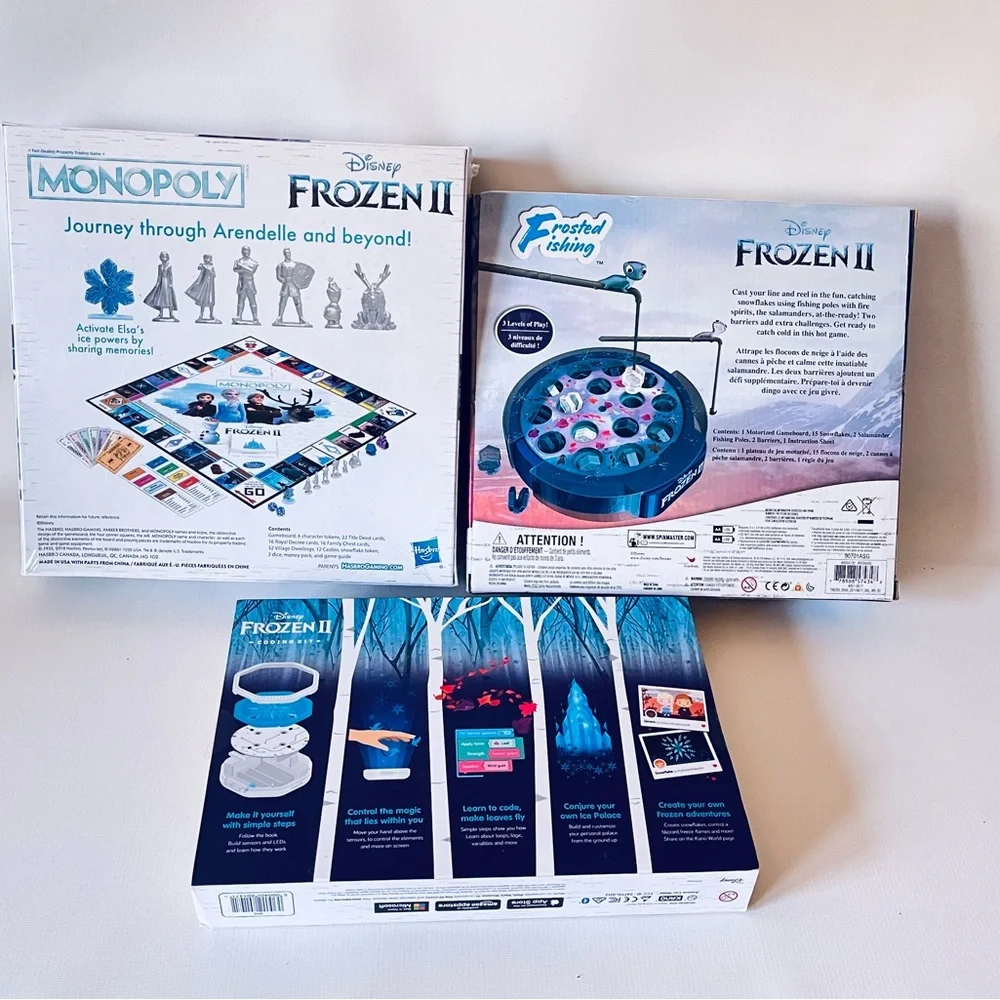 Kids Disney Frozen Boardgames & Activity Bundle Lot Of 3